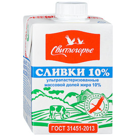 Сливки ультрапастер. 10% 