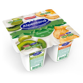 Alpenland 0,3% 95г Киви-Крыжовник/Ананас 4х95 гр.ННН