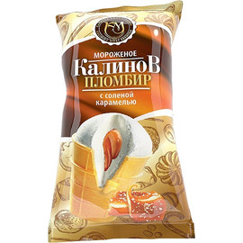 КАЛИНОВ ПЛОМБИР стакан морож. ванильное с сол. карамелью 15% 100гр*40 КМ748