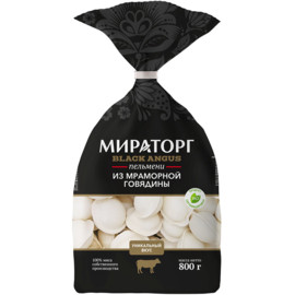 Пельмени из мраморной говядины зам пленка  800г*8 BLACK ANGUS